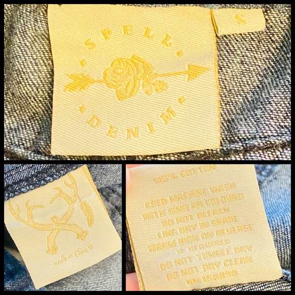 EUC Spell & the Gypsy Collective Indigo Blue Boulevard Denim Skirt - Picture 14 of 14